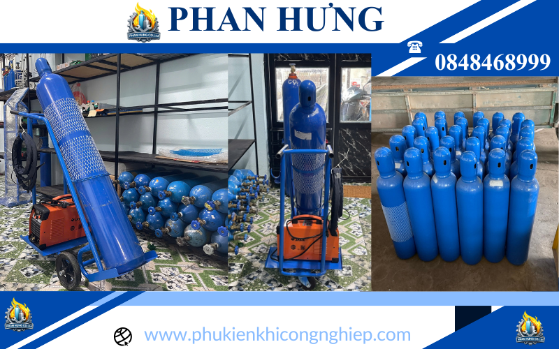 Tổng Hợp 15 Loại Xe Đẩy Bình Khí Oxy, Nitơ, Argon, CO2, Gió Đá Giá Rẻ (1)