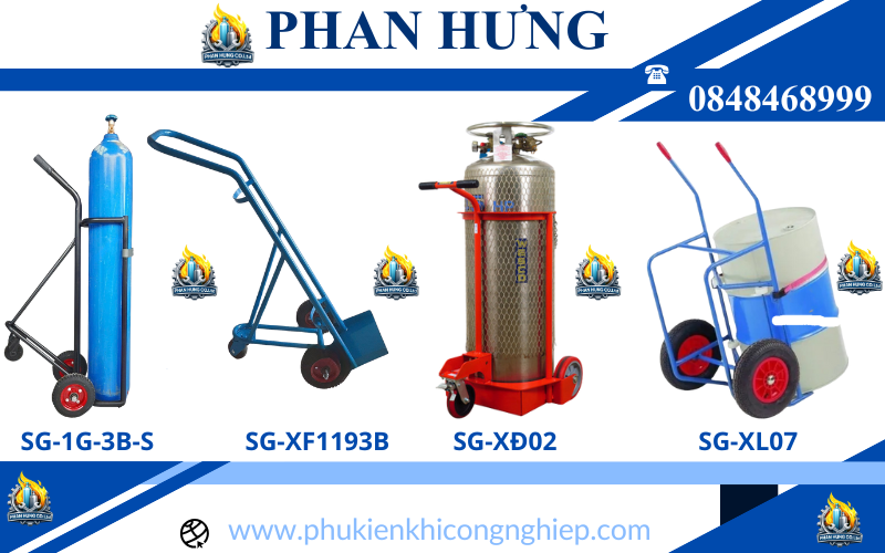 Tổng Hợp 15 Loại Xe Đẩy Bình Khí Oxy, Nitơ, Argon, CO2, Gió Đá Giá Rẻ (4)