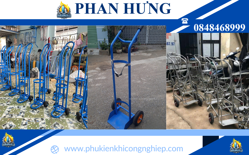 Tổng Hợp 15 Loại Xe Đẩy Bình Khí Oxy, Nitơ, Argon, CO2, Gió Đá Giá Rẻ (8)