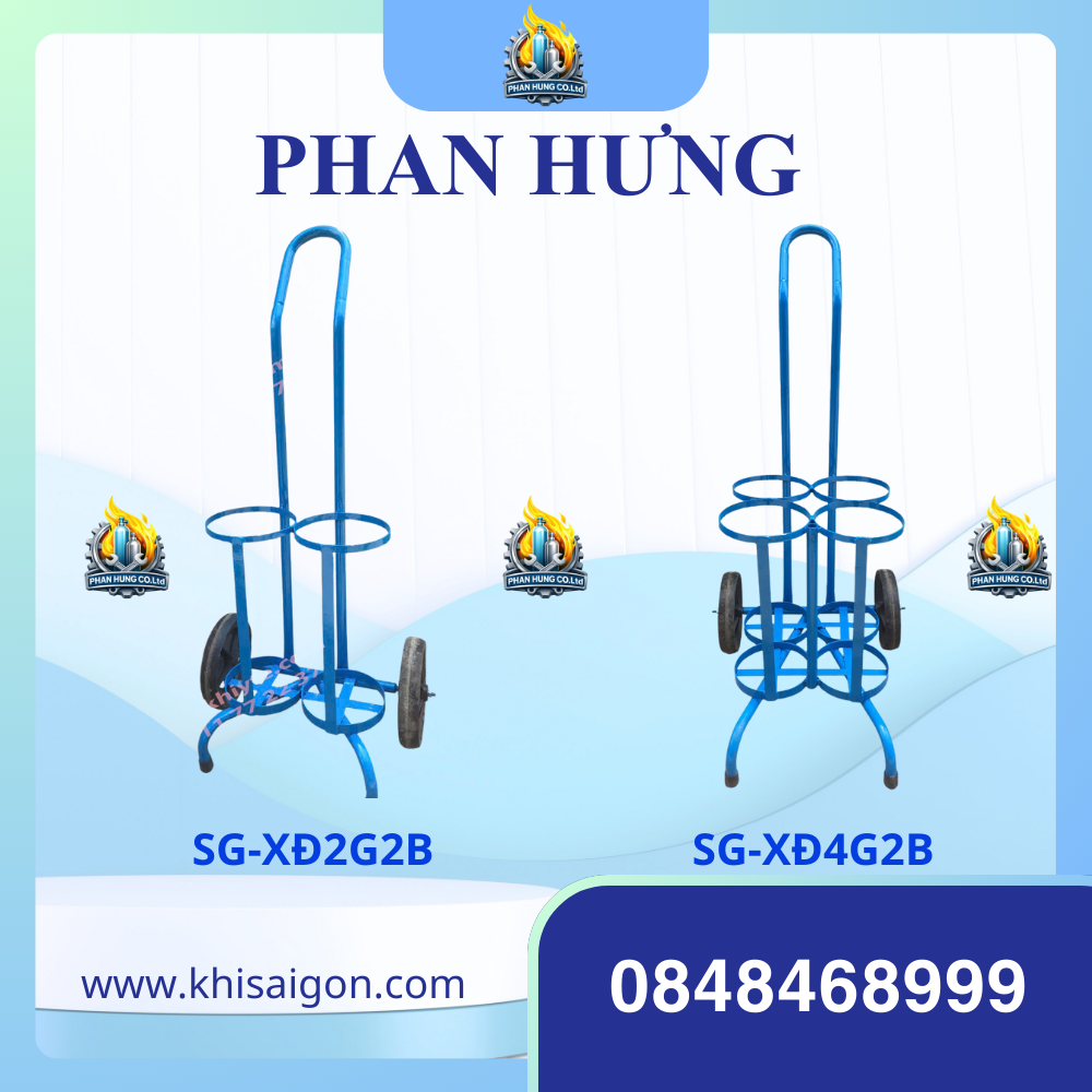 Tổng Hợp 15 Loại Xe Đẩy Bình Khí Oxy, Nitơ, Argon, CO2, Gió Đá Giá Rẻ